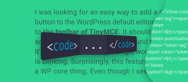 Add a Code Highlight Button to the TinyMCE Toolbar