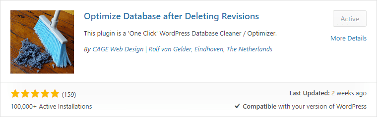 Optimize Database after Deleting Revisions free plugin