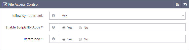 OpenLiteSpeed File Access Control settings