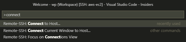 Connect to Host in VS Code